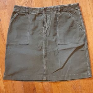 North Face Corduroy Green Skirt